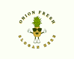 Tropical Pineapple Fruit logo design