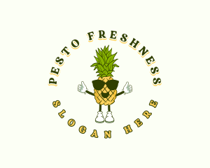 Tropical Pineapple Fruit logo design