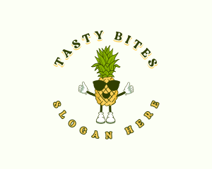 Tropical Pineapple Fruit logo design