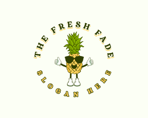 Tropical Pineapple Fruit logo design