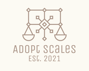 Minimalist Justice Scales  logo design