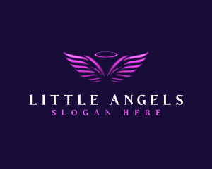 Halo Wing Angel logo design