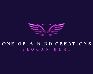 Halo Wing Angel logo design