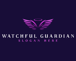 Halo Wing Angel logo design