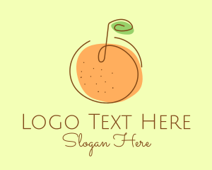 Orange Fruit Outline  logo