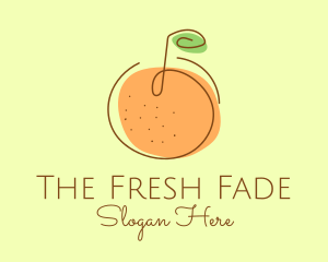 Orange Fruit Outline  logo design