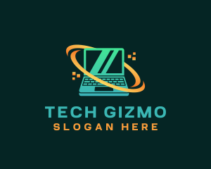 Laptop Repair Pixel logo design