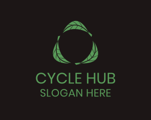 Green Leaf Cycle logo design