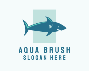 Aquatic Shark Surfing logo design