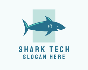 Aquatic Shark Surfing logo design