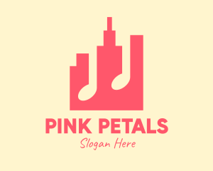 Pink Urban City Music logo design