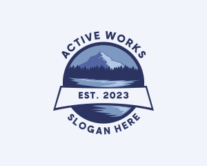 Mountain Lake Camping logo design