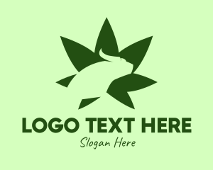Green Bull Cannabis Leaf logo