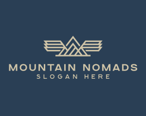 Mountaineering Mountain Wings  logo design