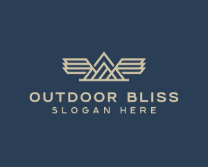 Mountaineering Mountain Wings  logo design