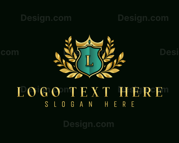 Elegant Crown Shield Logo