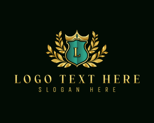 Elegant Crown Shield logo