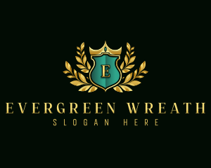 Elegant Crown Shield logo design