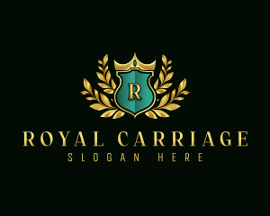 Elegant Crown Shield logo design