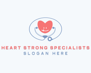 Medical Stethoscope Cardiology logo design