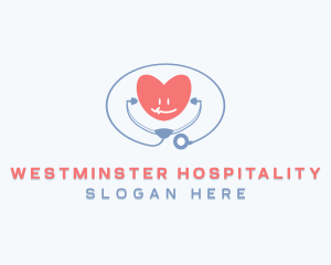 Medical Stethoscope Cardiology logo design