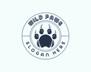 Wildlife Vet Paw logo design