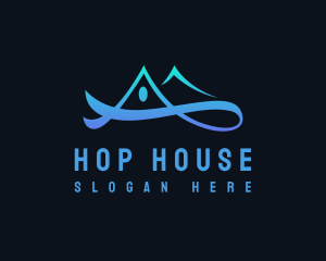 Abstract House Roof  logo design