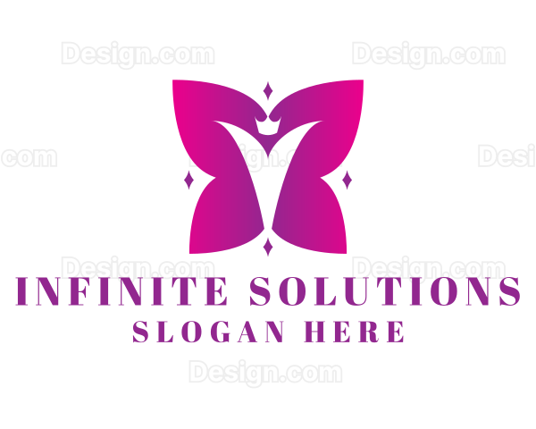 Magenta Butterfly Queen Logo