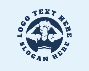 Muscular Lady Gym  logo