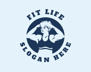 Muscular Lady Gym  logo