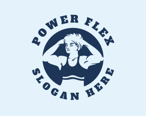 Muscular Lady Gym  logo
