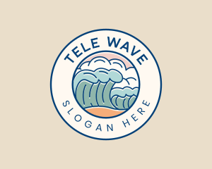 Wave Beach Resort logo design