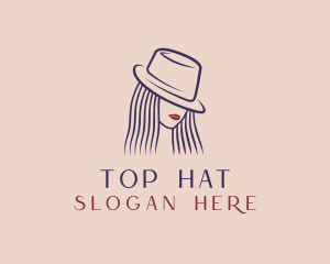 Feminine Fashion Hat logo design