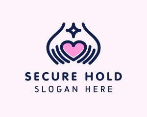 Hand Holding Heart logo design