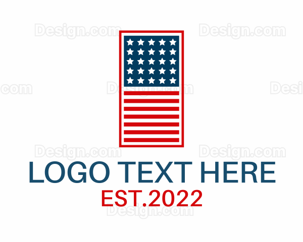 Patriotic USA Flag Logo