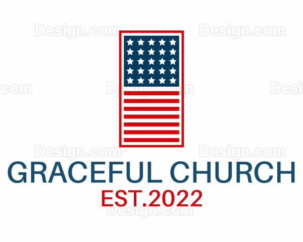 Patriotic USA Flag Logo