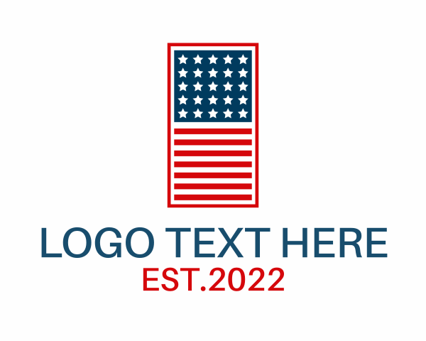 Patriotic USA Flag  logo