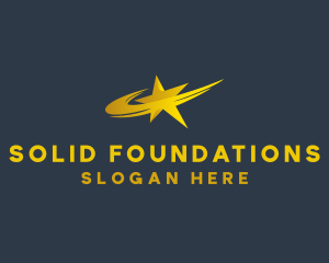 Golden Star Swoosh Logo