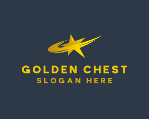 Golden Star Swoosh logo design