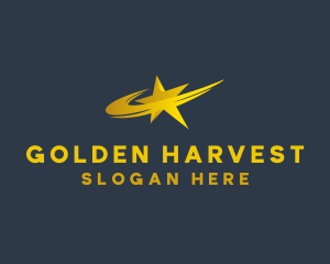 Golden Star Swoosh logo design