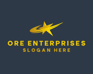 Golden Star Swoosh logo design