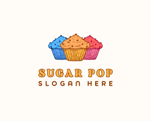 Cupcake Sweet Dessert logo design