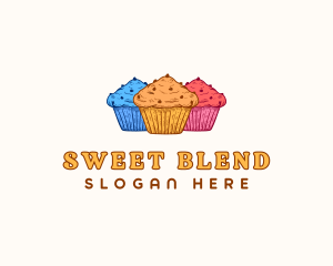 Cupcake Sweet Dessert logo design