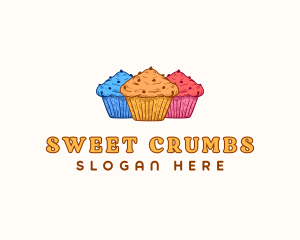 Cupcake Sweet Dessert logo design