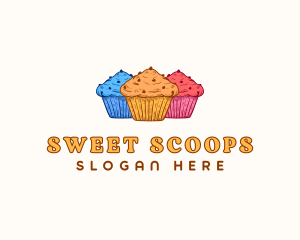 Cupcake Sweet Dessert logo design