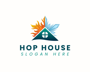 House Fire Ice logo design