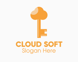 Orange Cloud Key logo design