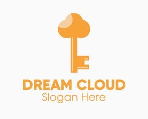 Orange Cloud Key logo design