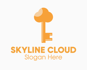 Orange Cloud Key logo design