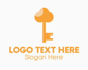 Recipe - Orange Cloud Key logo design